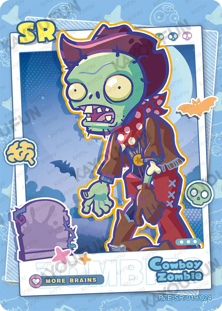 Kartu Kayou Plants vs. Zombies - Cowboy Zombie (SR)