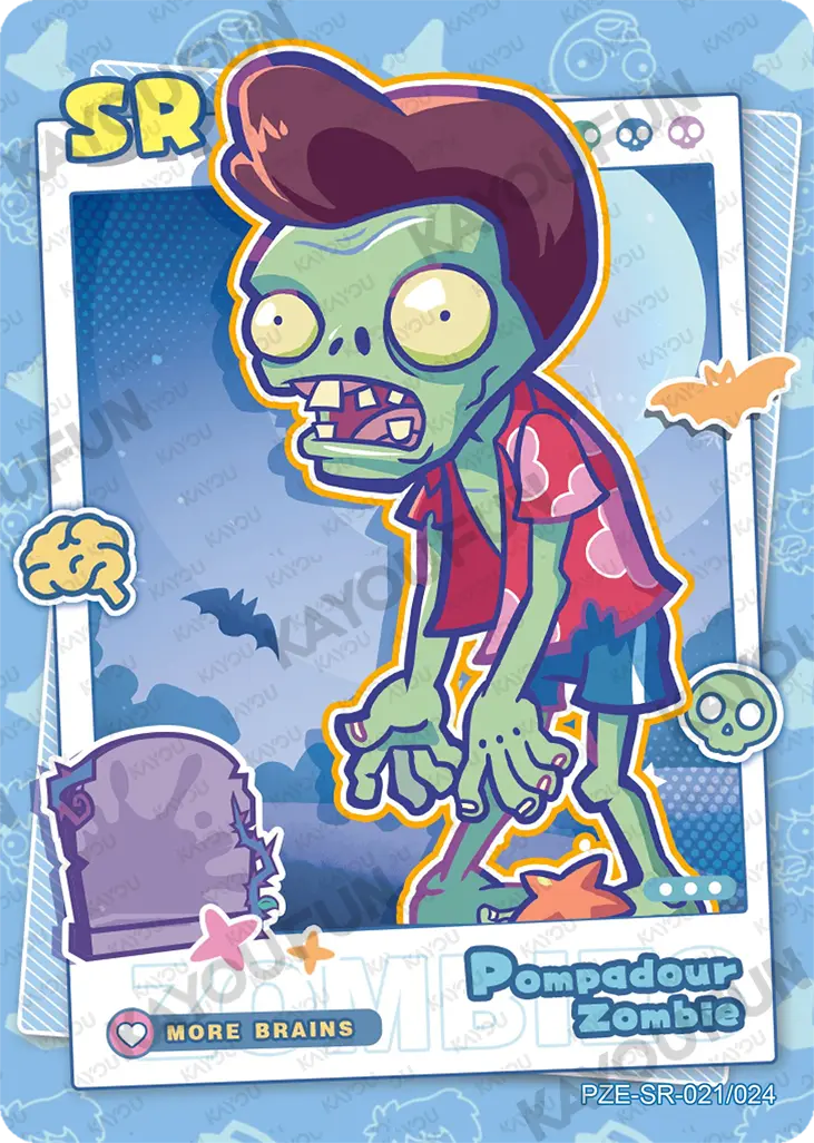 Kartu Kayou Plants vs. Zombies - Pompadour Zombie (SR)