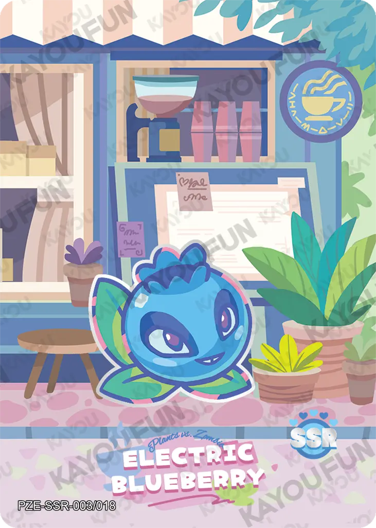 Kartu Kayou Plants vs. Zombies - Electric Blueberry (SSR)