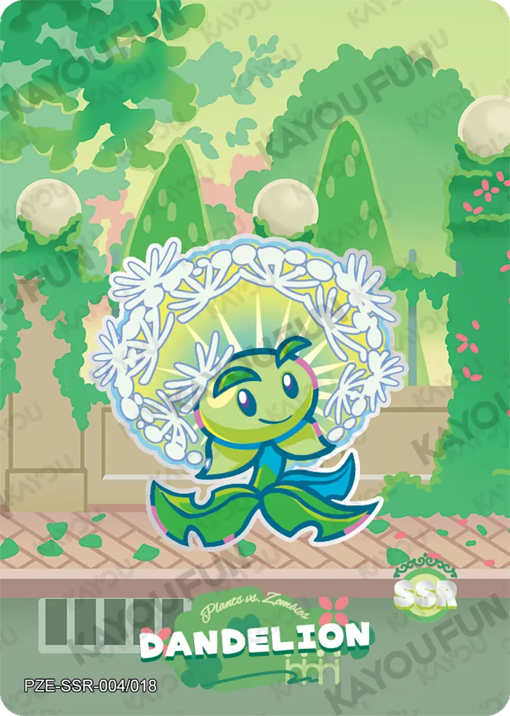 Kartu Kayou Plants vs. Zombies - Dandelion (SSR)