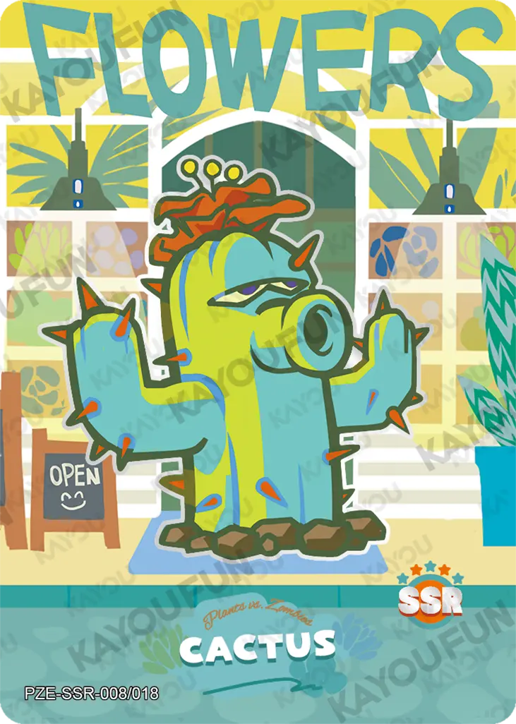 Kartu Kayou Plants vs. Zombies - Cactus (SSR)