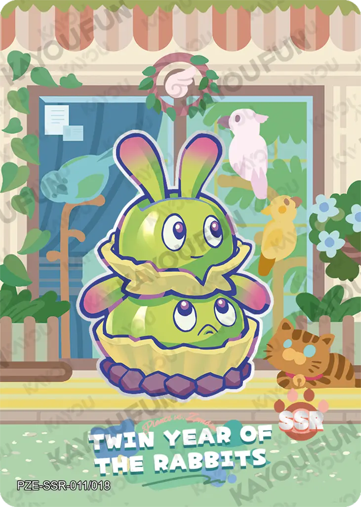 Kartu Kayou Plants vs. Zombies - Twin Year of the Rabbits (SSR)