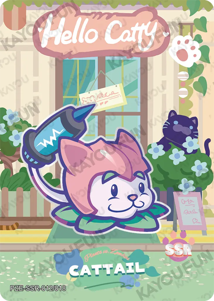 Kartu Kayou Plants vs. Zombies - Cattail (SSR)