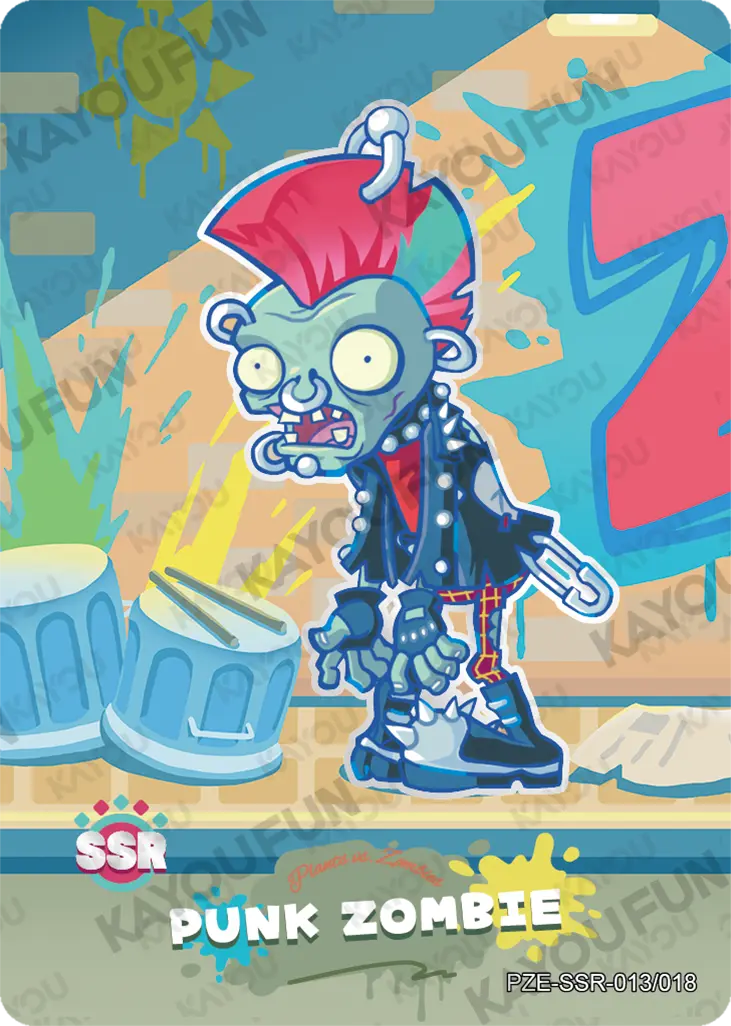 Kartu Kayou Plants vs. Zombies - Punk Zombie (SSR)