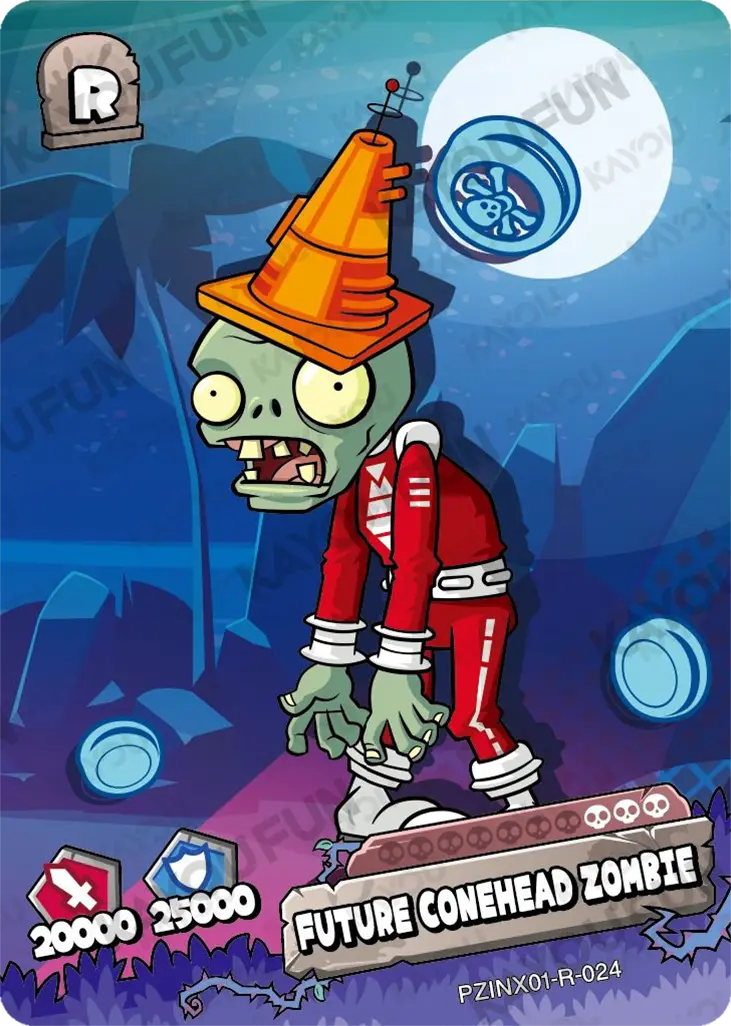 Kartu Kayou Plants vs. Zombies - Future Conehead Zombie (R)