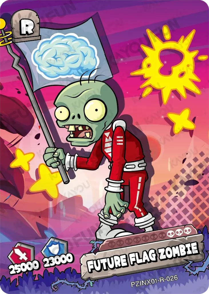 Kartu Kayou Plants vs. Zombies - Future Flag Zombie (R)