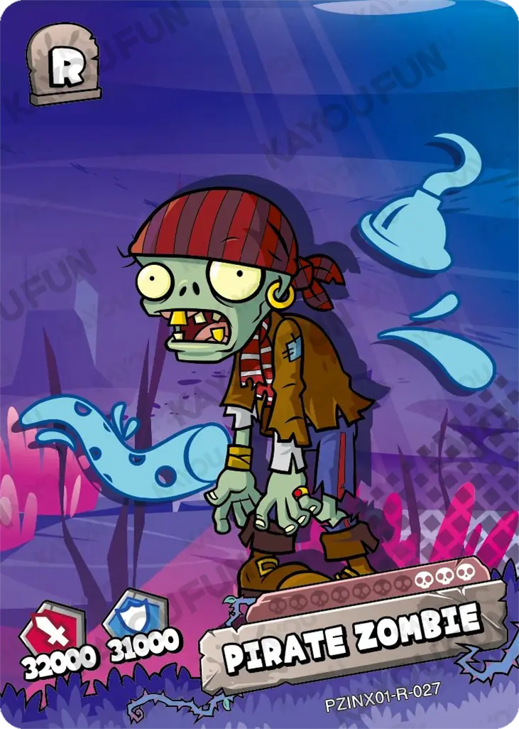 Kartu Kayou Plants vs. Zombies - Pirate Zombie (R)