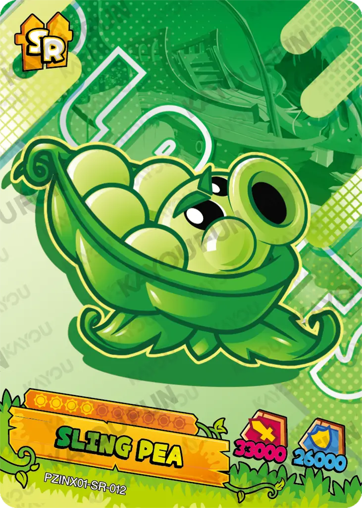 Kartu Kayou Plants vs. Zombies - Sling Pea (SR)