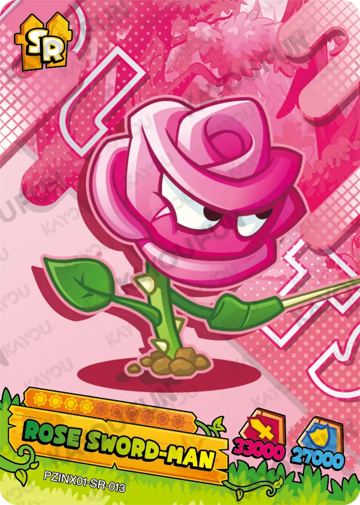 Kartu Kayou Plants vs. Zombies - Rose Sword-man (SR)