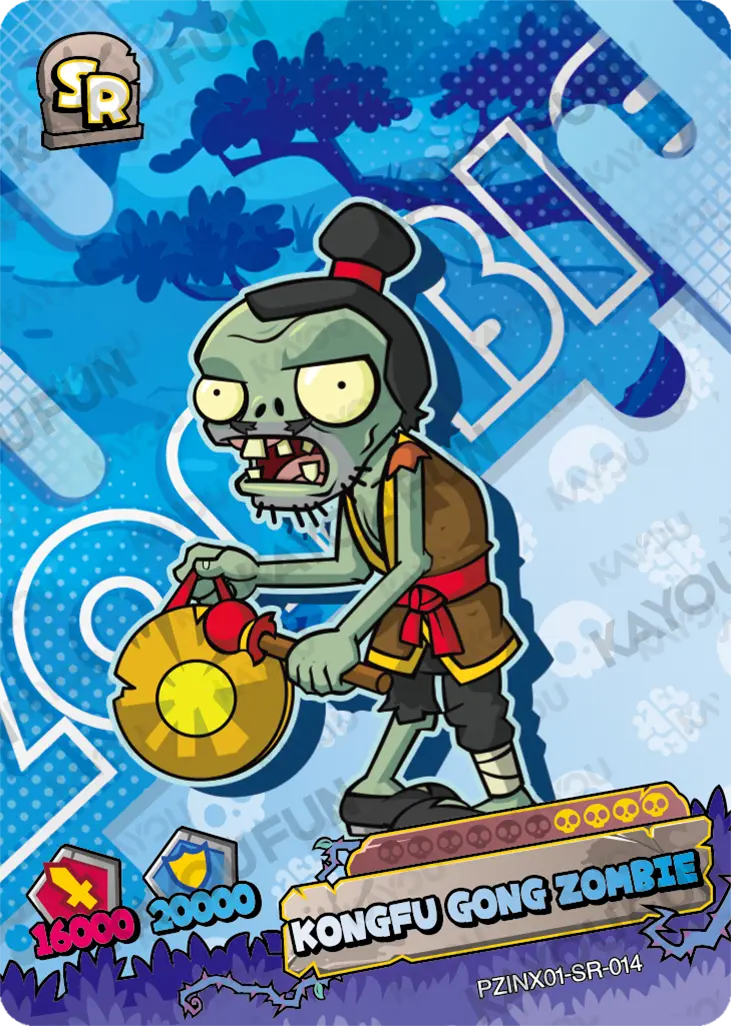 Kartu Kayou Plants vs. Zombies - Kongfu Gong Zombie (SR)