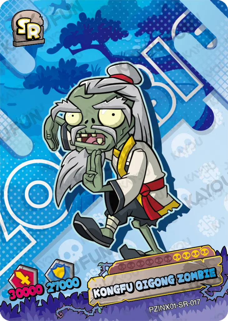 Kartu Kayou Plants vs. Zombies - Kongfu Qigong Zombie (SR)