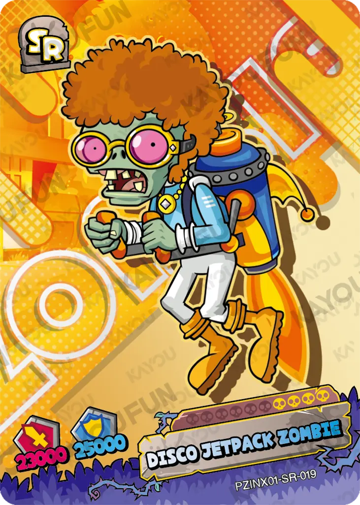 Kartu Kayou Plants vs. Zombies - Disco Jetpack Zombie (SR)