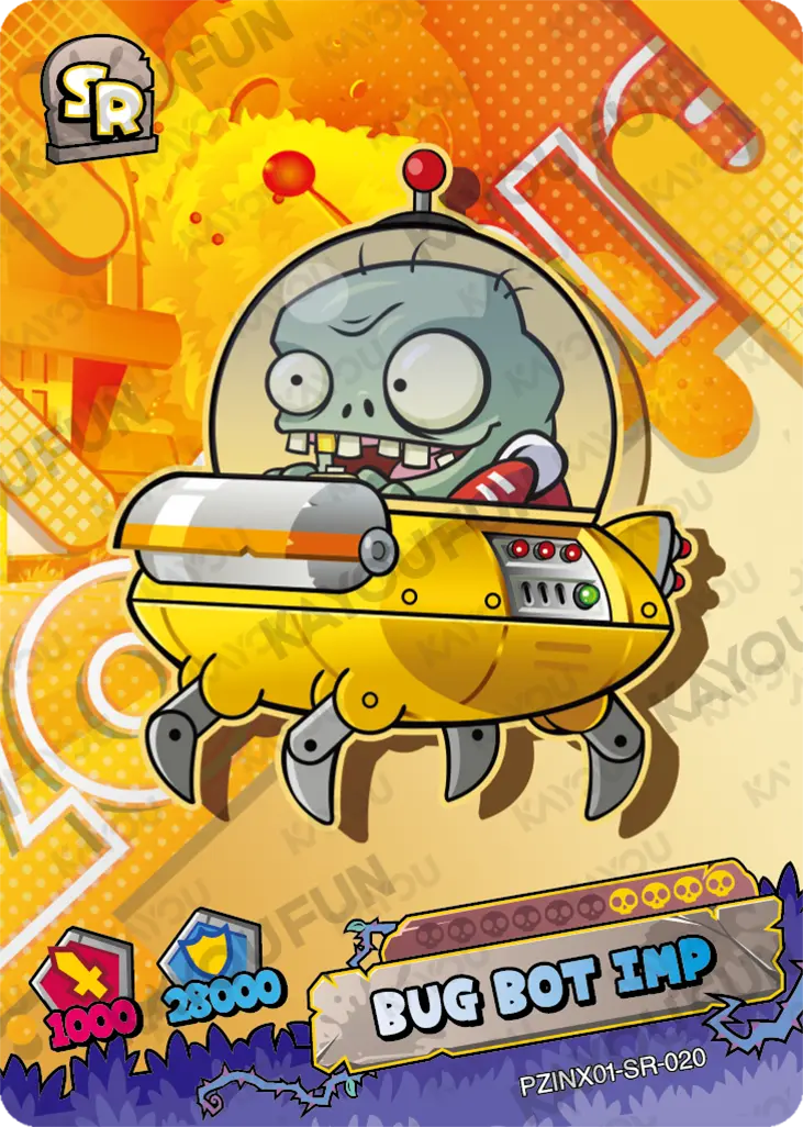 Kartu Kayou Plants vs. Zombies - Bug Bot Imp (SR)