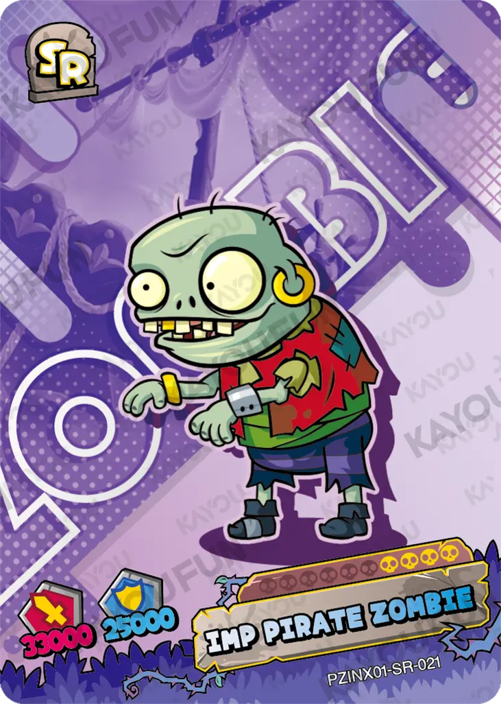 Kartu Kayou Plants vs. Zombies - Imp Pirate Zombie (SR)