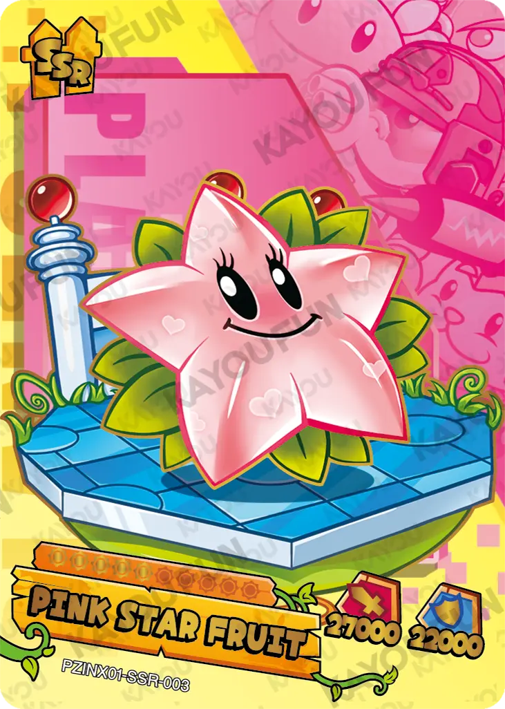 Kartu Kayou Plants vs. Zombies - Pink Star Fruit (SSR)