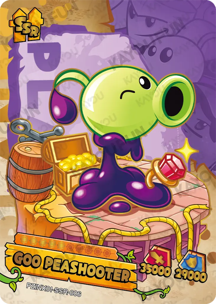 Kartu Kayou Plants vs. Zombies - Goo Peashooter (SSR)