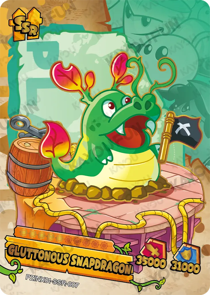 Kartu Kayou Plants vs. Zombies - Gluttonous Snapdragon (SSR)