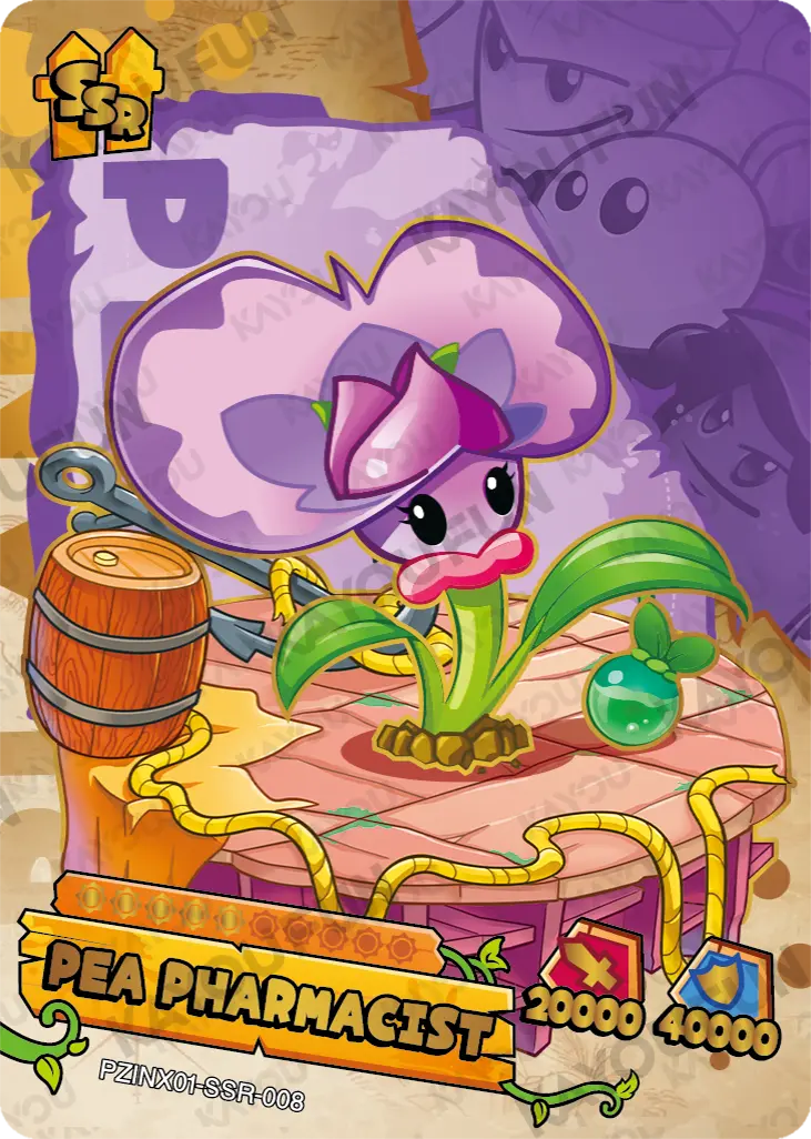 Kartu Kayou Plants vs. Zombies - Pea Pharmacist (SSR)