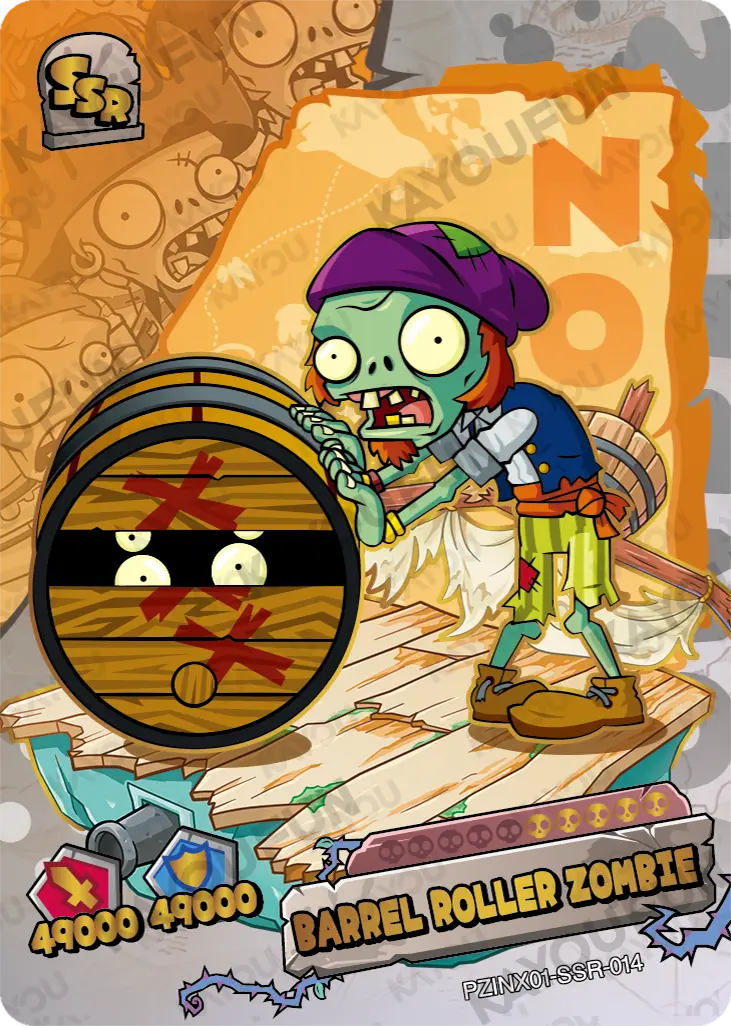 Kartu Kayou Plants vs. Zombies - Barrel Roller Zombie (SSR)