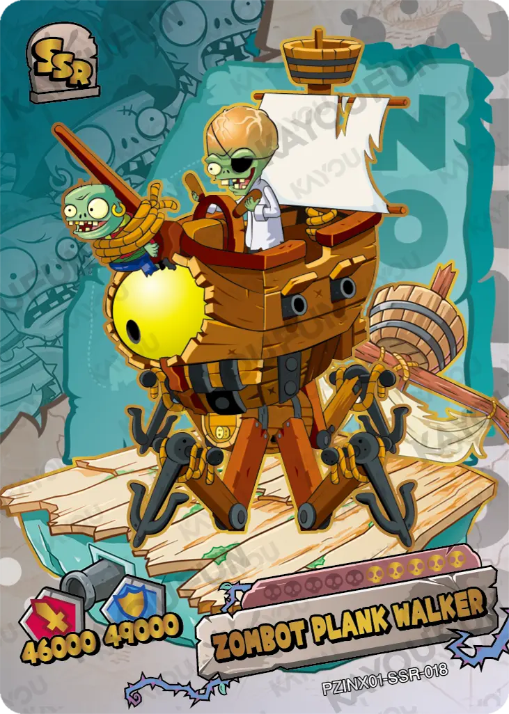 Kartu Kayou Plants vs. Zombies - Zombot Plank Walker (SSR)