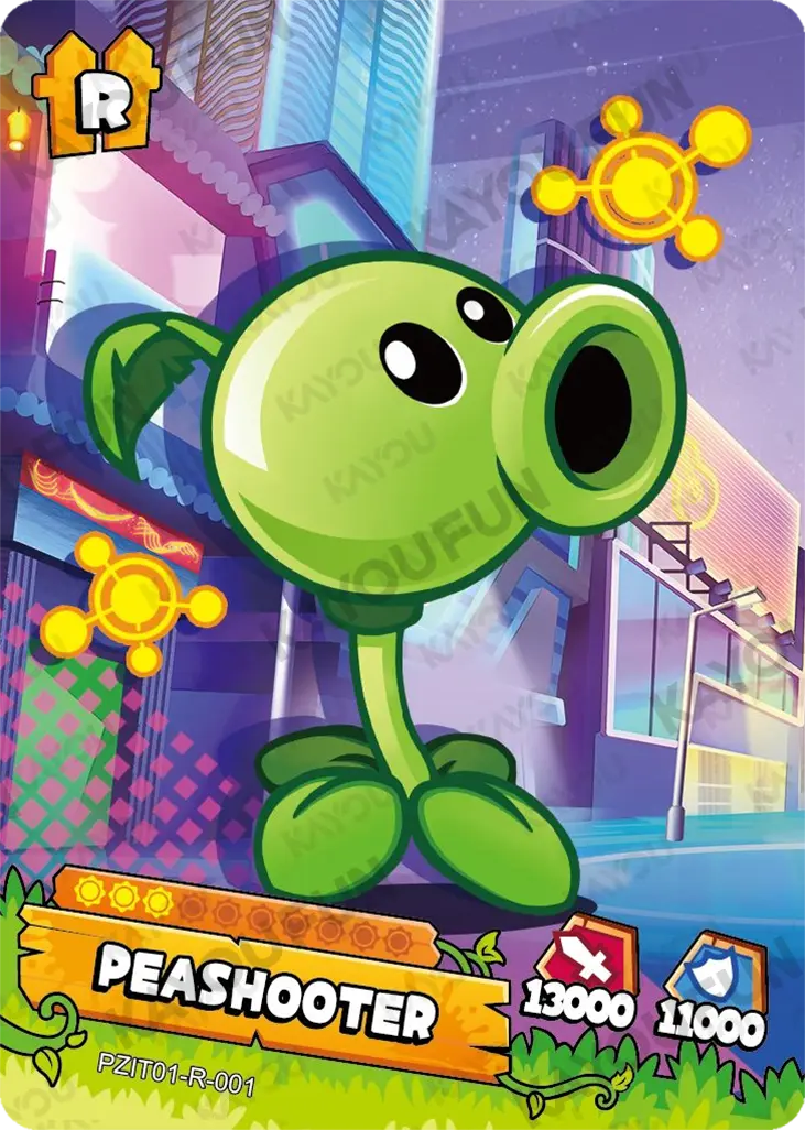Kartu Kayou Plants vs. Zombies - Peashooter (R)