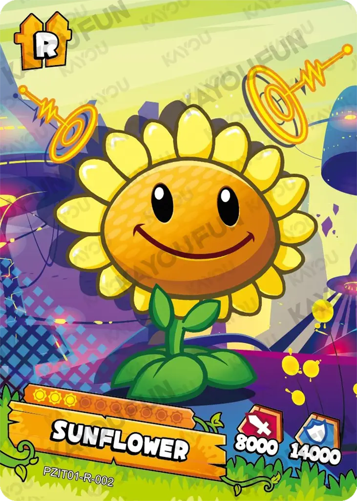 Kartu Kayou Plants vs. Zombies - Sunflower (R)