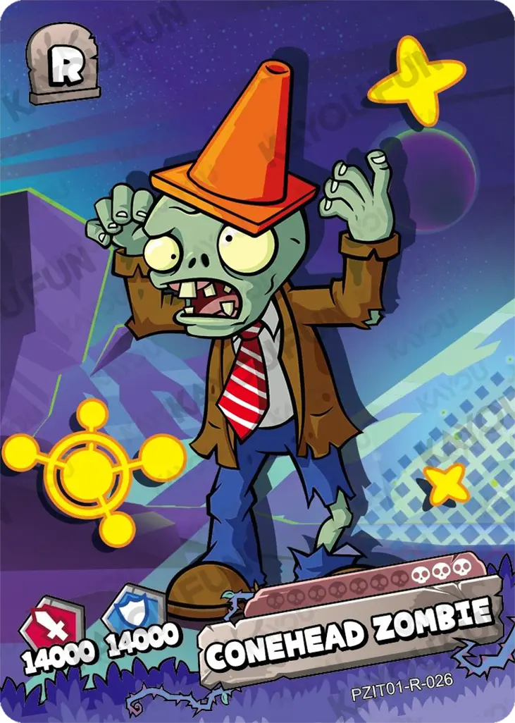 Kartu Kayou Plants vs. Zombies - Conehead Zombie (R)