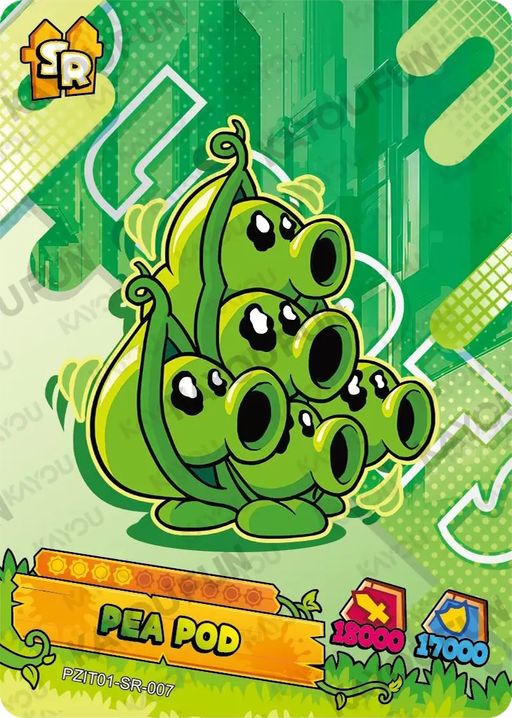 Kartu Kayou Plants vs. Zombies - Pea Pod (SR)