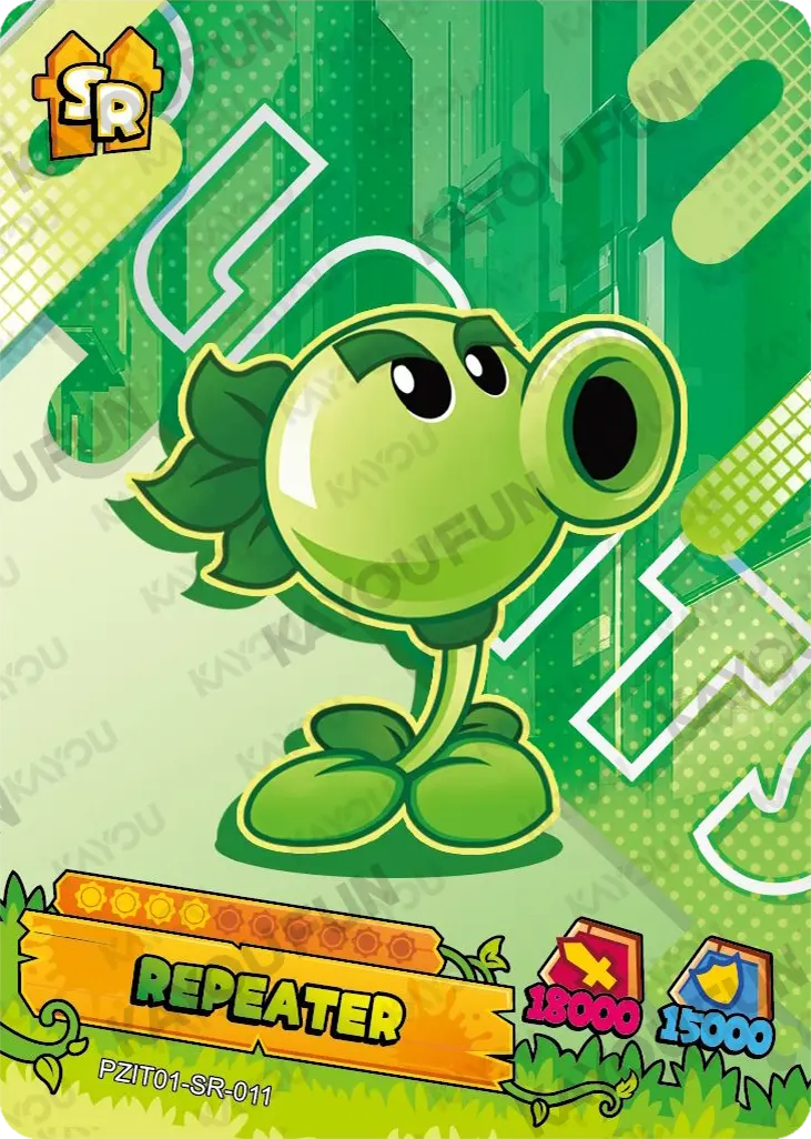 Kartu Kayou Plants vs. Zombies - Repeater (SR)