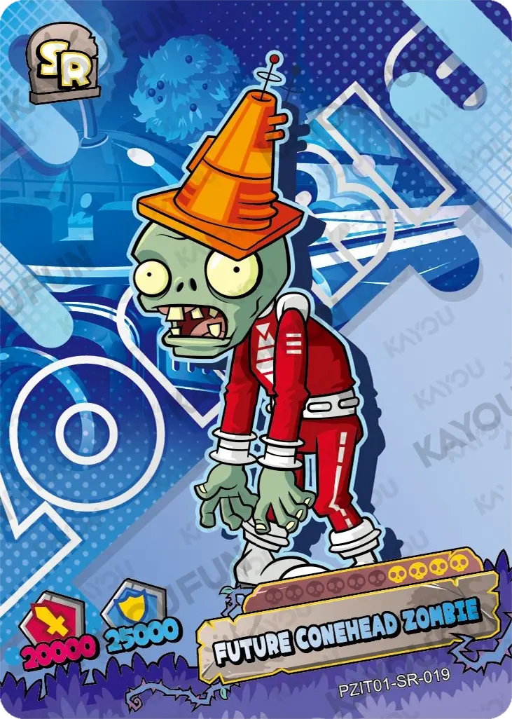 Kartu Kayou Plants vs. Zombies - Future Conehead Zombie (SR)