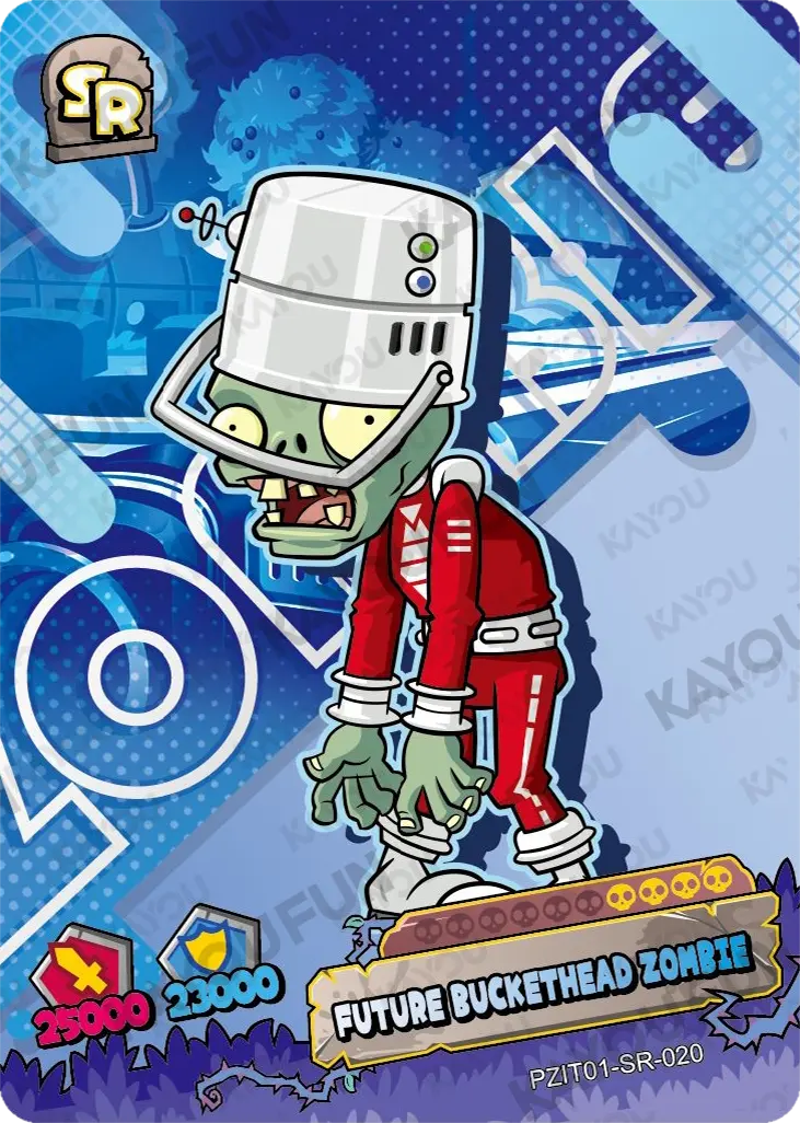 Kartu Kayou Plants vs. Zombies - Future Buckethead Zombie (SR)
