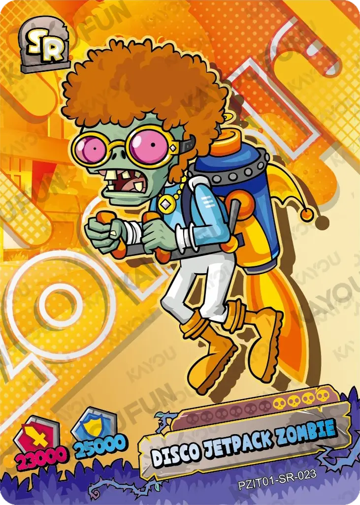 Kartu Kayou Plants vs. Zombies - Disco Jetpack Zombie (SR)