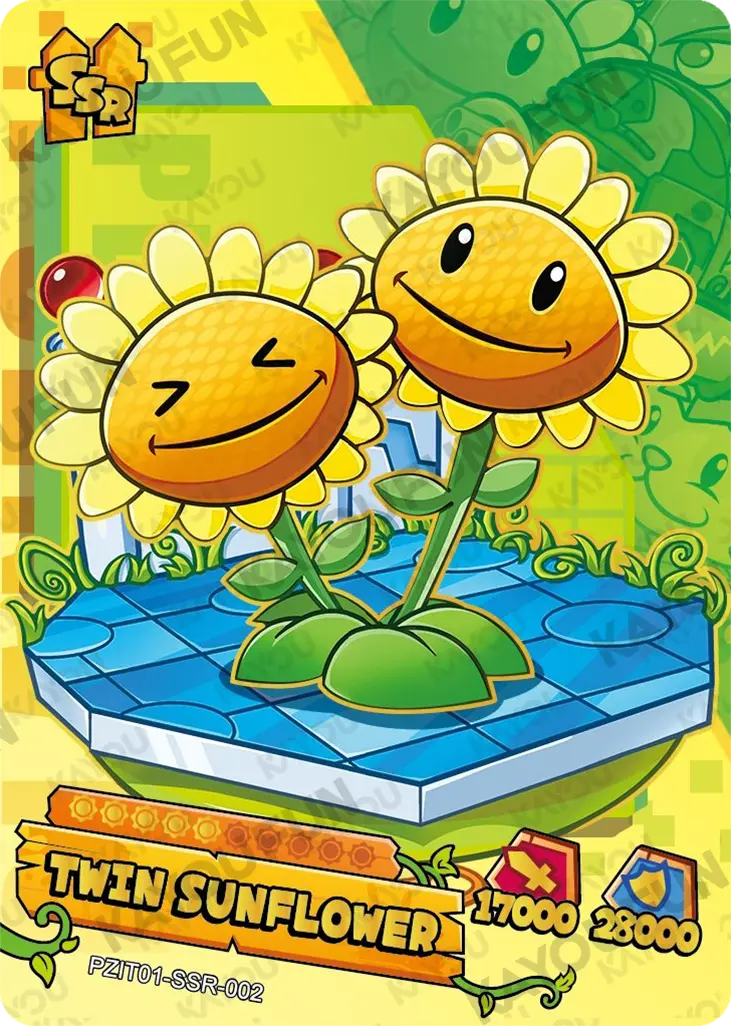Kartu Kayou Plants vs. Zombies - Twin Sunflower (SSR)