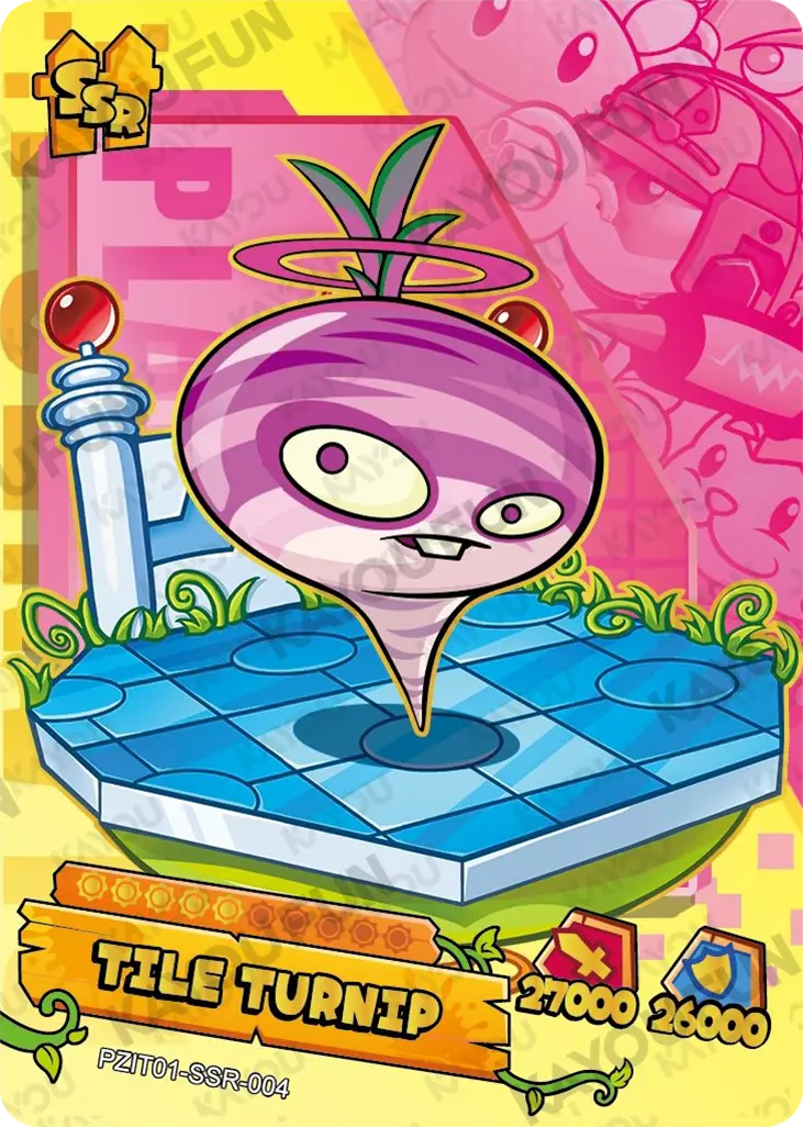 Kartu Kayou Plants vs. Zombies - Tile Turnip (SSR)