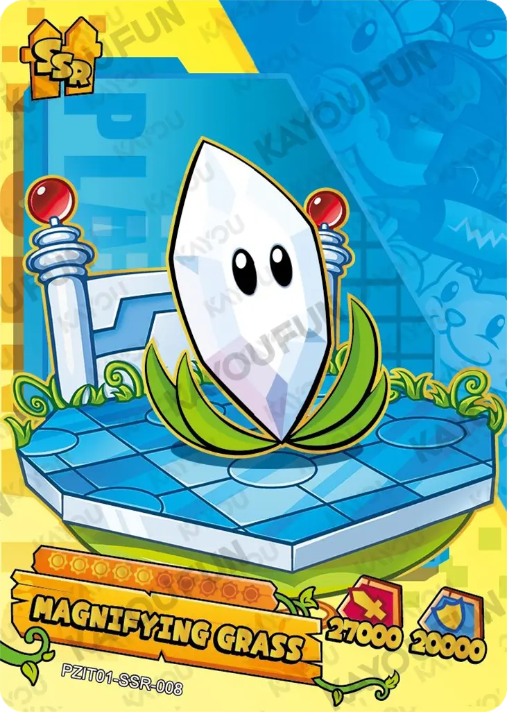 Kartu Kayou Plants vs. Zombies - Magnifying Grass (SSR)