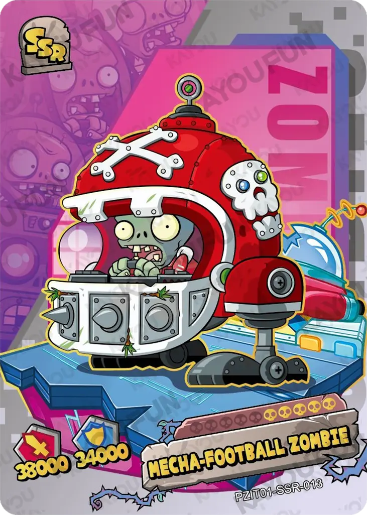 Kartu Kayou Plants vs. Zombies - Mecha-Football Zombie (SSR)
