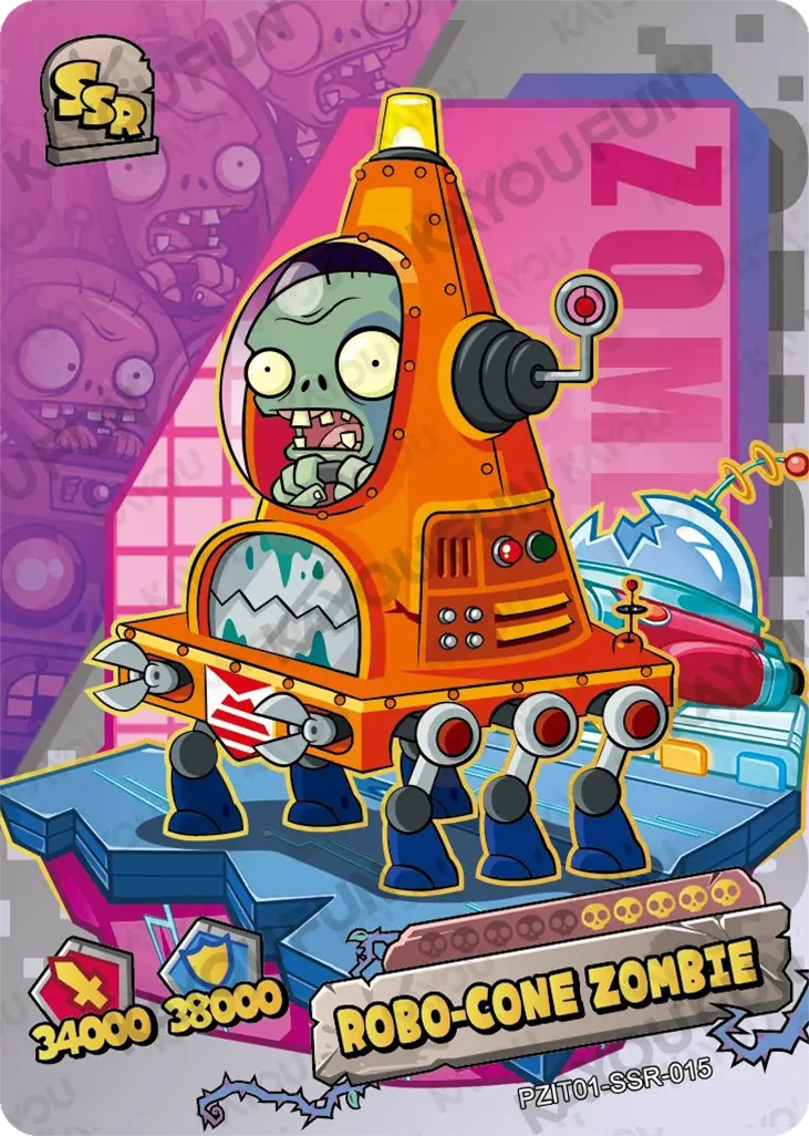 Kartu Kayou Plants vs. Zombies - Robo-Cone Zombie (SSR)