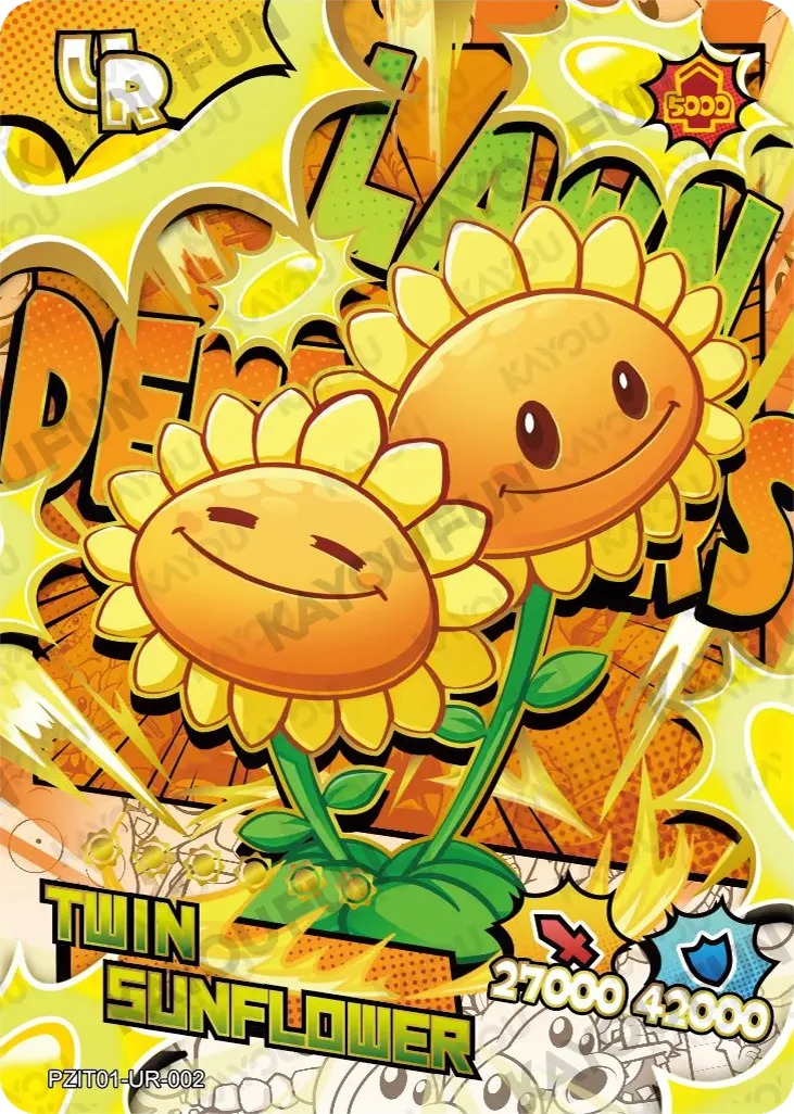 Kartu Kayou Plants vs. Zombies - Twin Sunflower (UR)