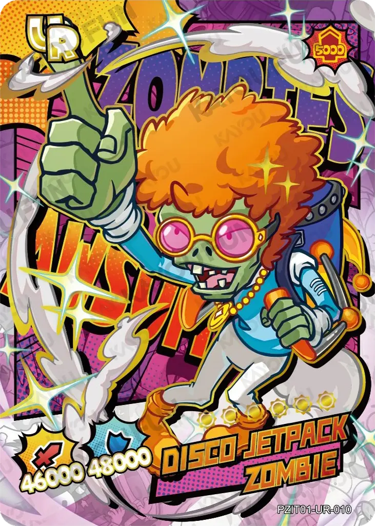 Kartu Kayou Plants vs. Zombies - Disco Jetpack Zombie (UR)