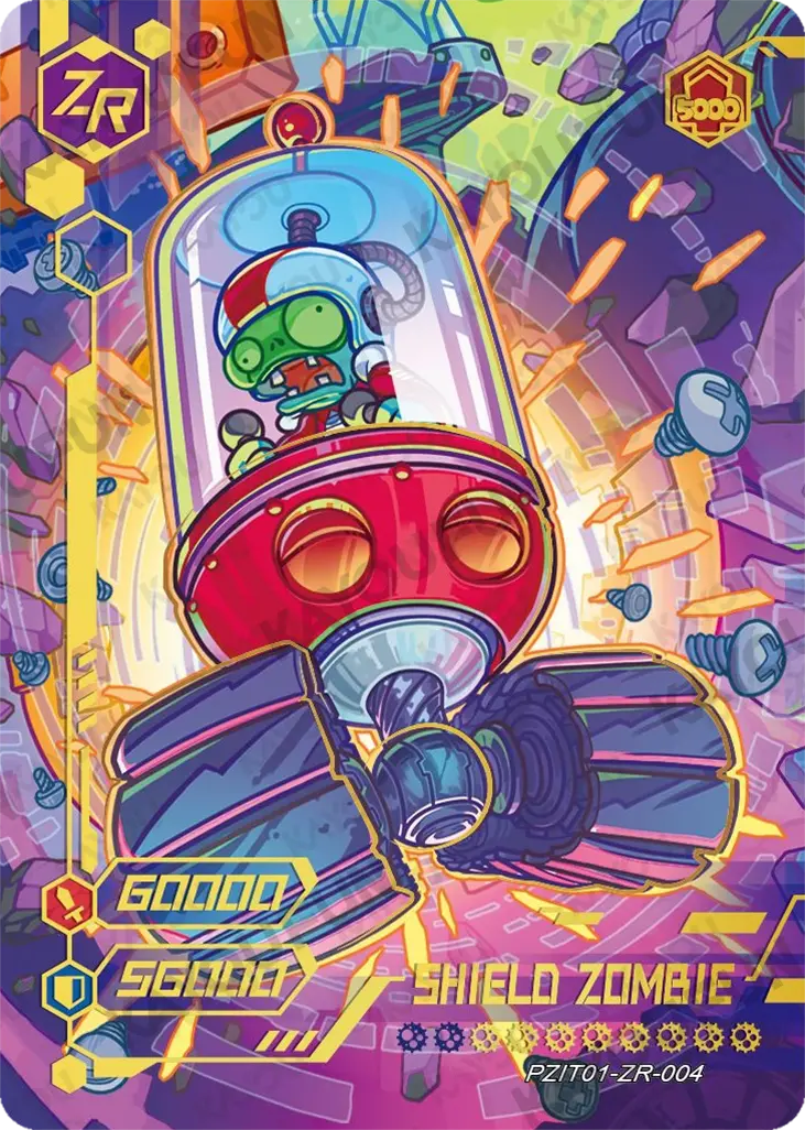 Kartu Kayou Plants vs. Zombies - Shield Zombie (ZR)