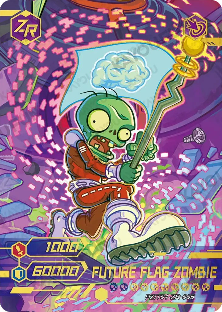 Kartu Kayou Plants vs. Zombies - Future Flag Zombie (ZR)