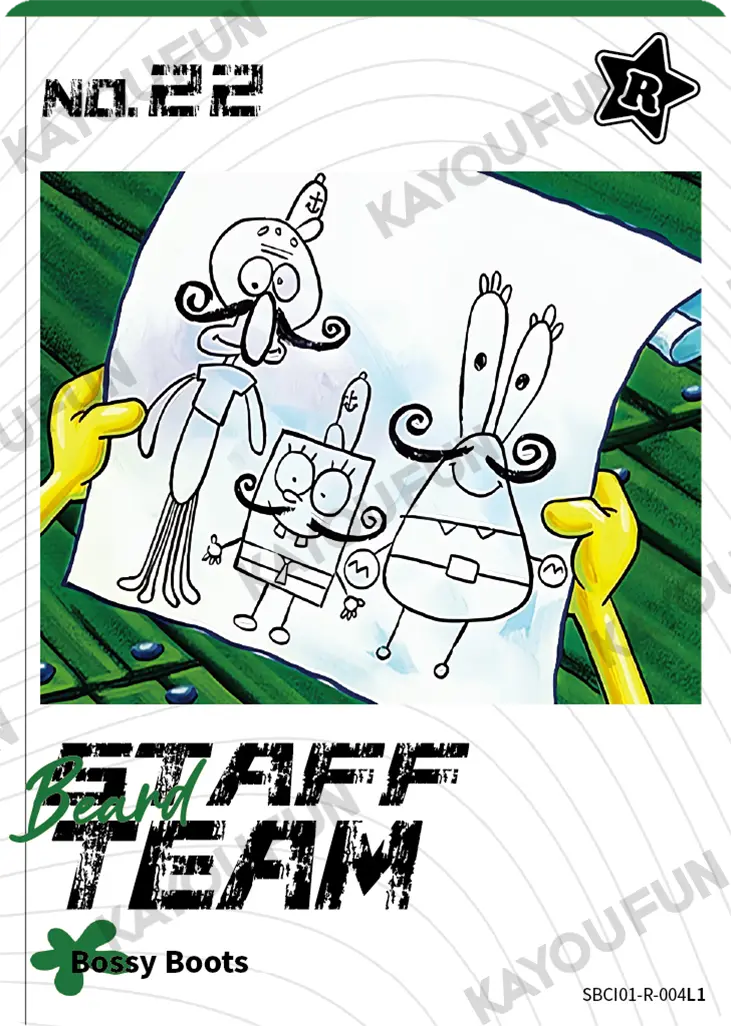 Kartu Kayou SpongeBob SquarePants - Beard Staff Team (R)