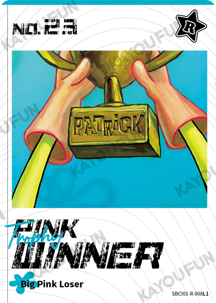 Kartu Kayou SpongeBob SquarePants - Trophy Pink Winner (R)