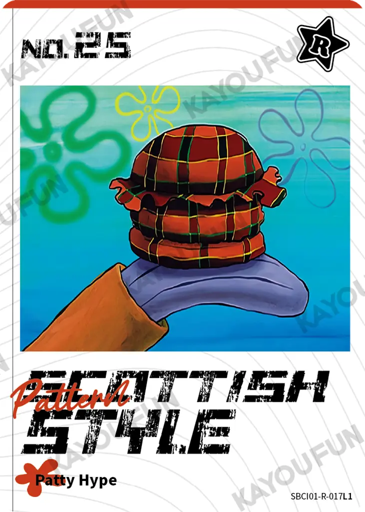 Kartu Kayou SpongeBob SquarePants - Pattern Scottish Style (R)