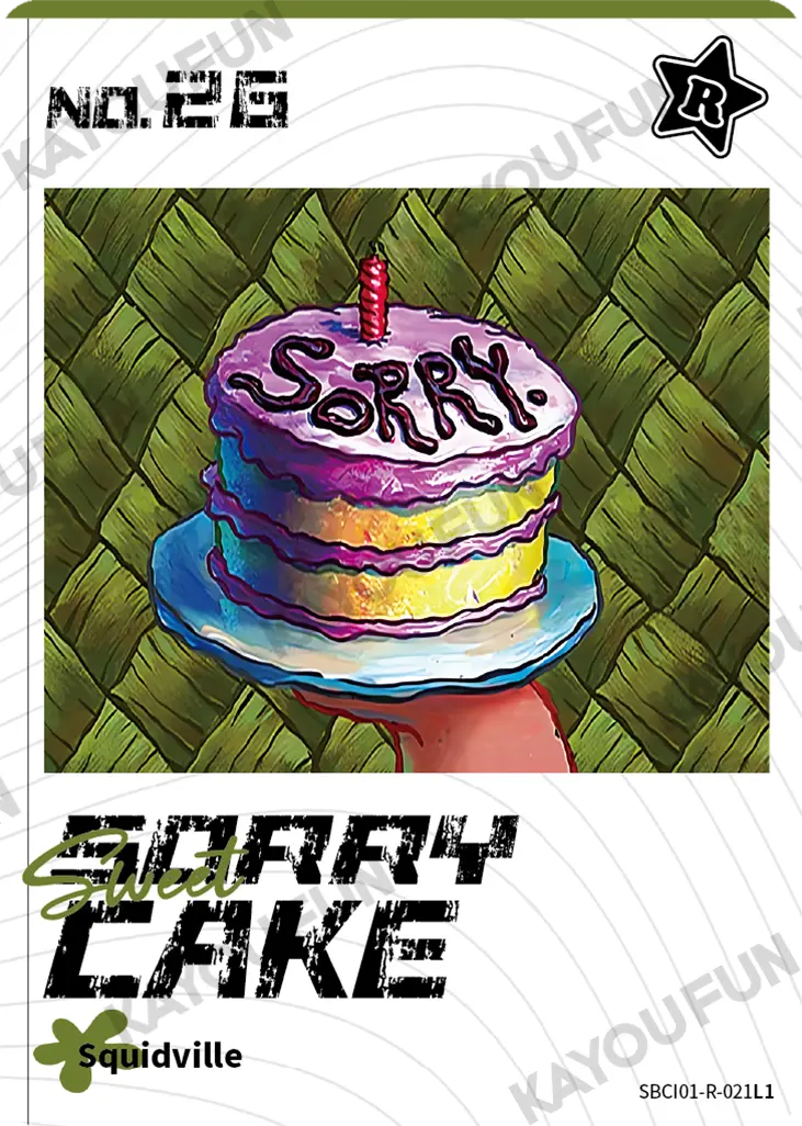 Kartu Kayou SpongeBob SquarePants - Sweet Sorry Cake (R)