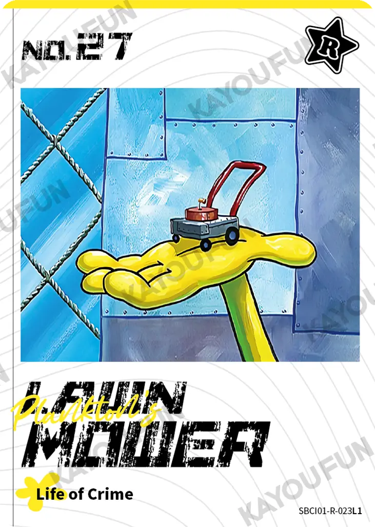Kartu Kayou SpongeBob SquarePants - Plankton's Lawn Mower (R)