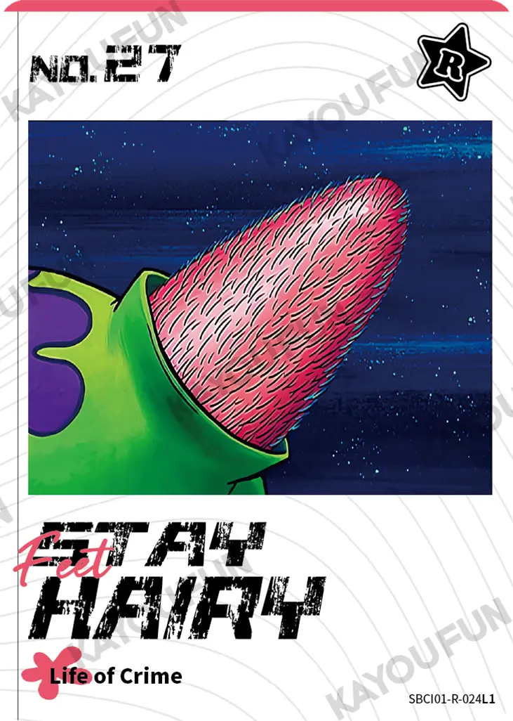 Kartu Kayou SpongeBob SquarePants - Feet Stay Hairy (R)