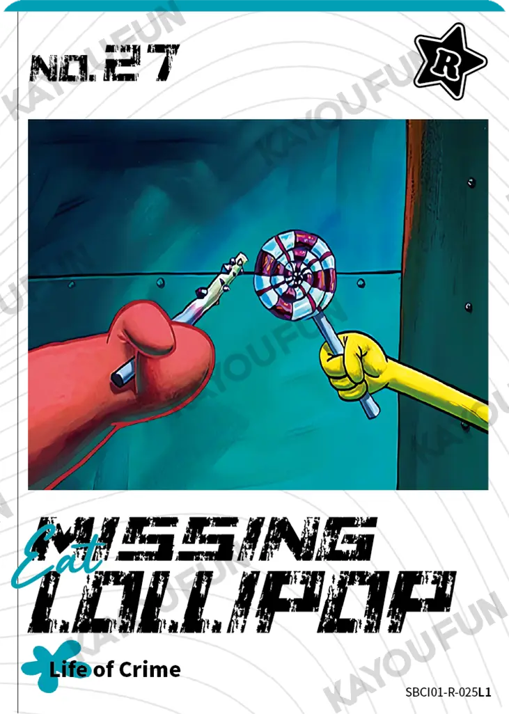 Kartu Kayou SpongeBob SquarePants - Eat Missing Lollipop (R)