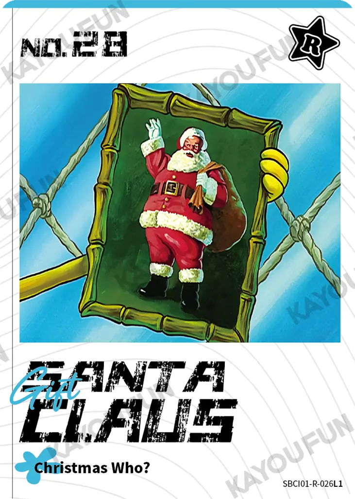 Kartu Kayou SpongeBob SquarePants - Gift Santa Claus (R)