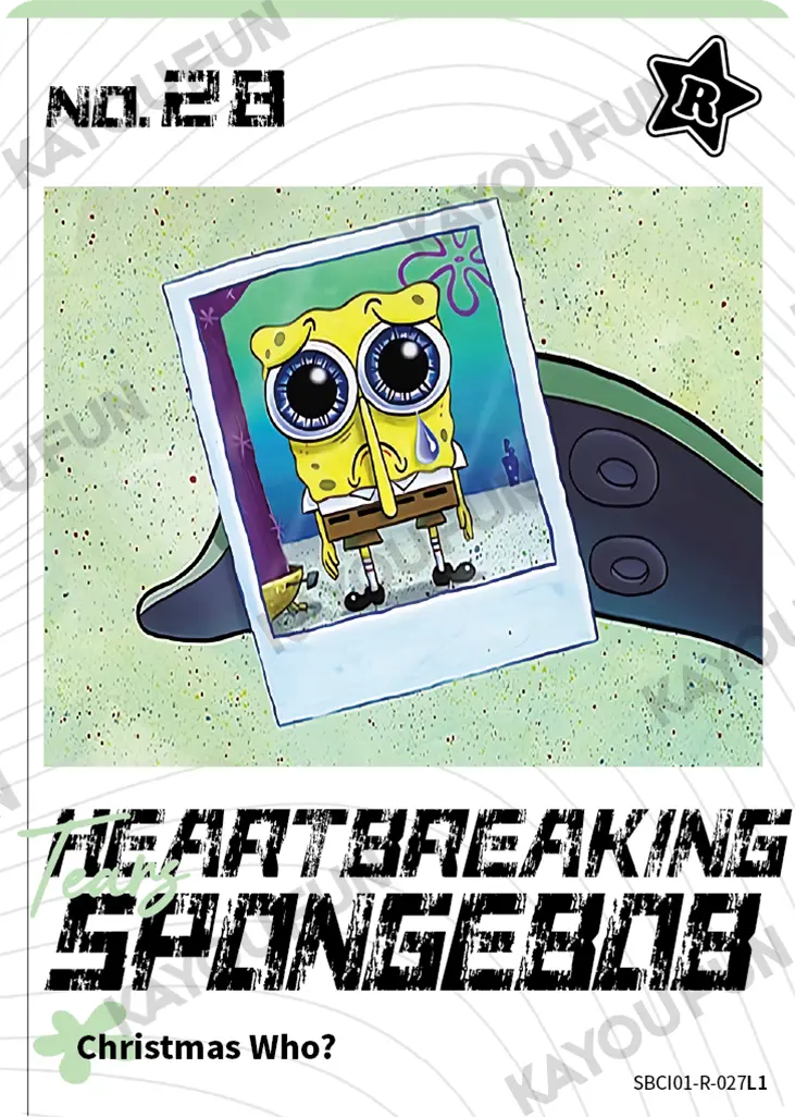 Kartu Kayou SpongeBob SquarePants - Tears Heartbreaking Spongebob (R)